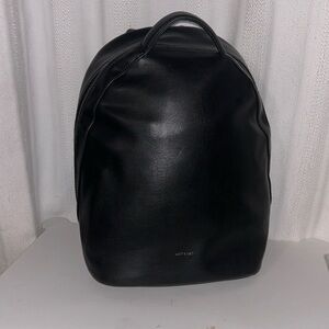 Vintage Matt and Nat Vegan Leather Black‎ Laptop Backpack Adjustable Straps